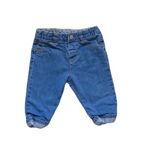 Zara lined denim jeans 6-9 months